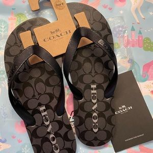 Coach flip flop slippers
